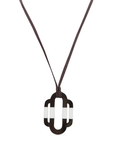 Hermès Pre-Owned 1990-2015s Attelage buffalo horn necklace