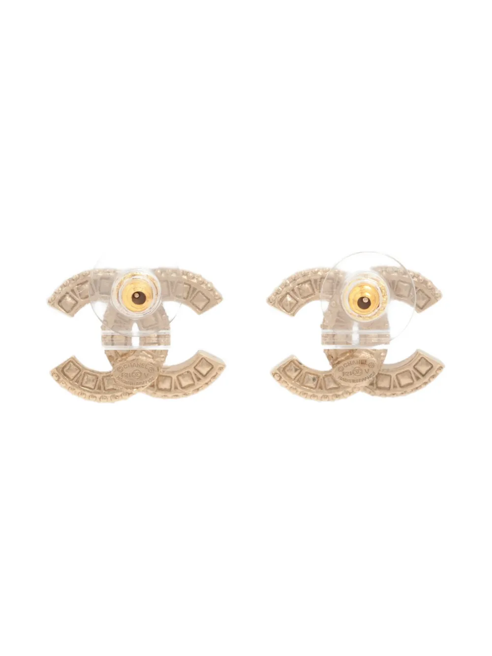 CHANEL Pre-Owned 2021 CC mark rhinestones earrings | Image 2
