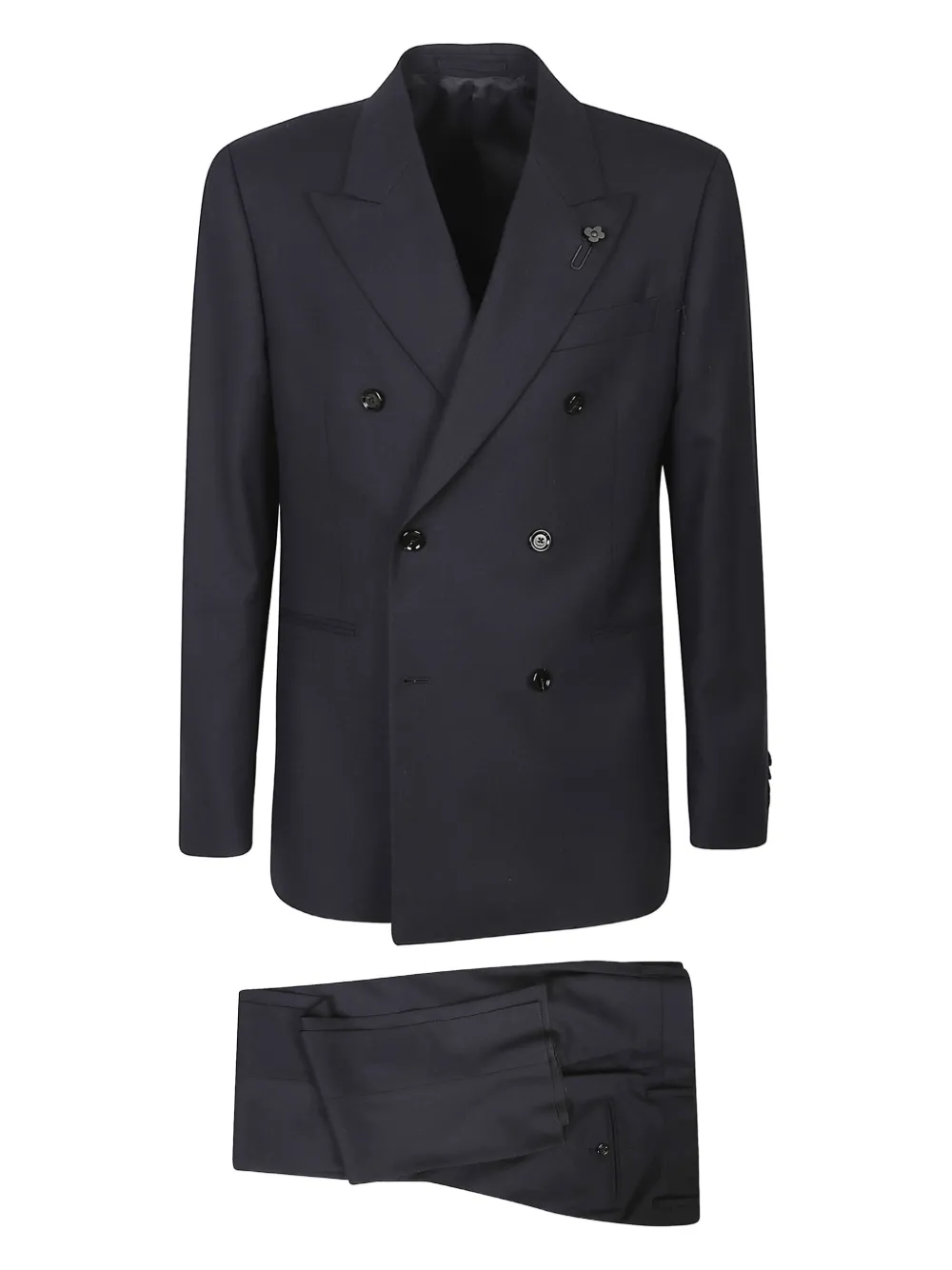 Lardini Pak met dubbele rij knopen Blauw