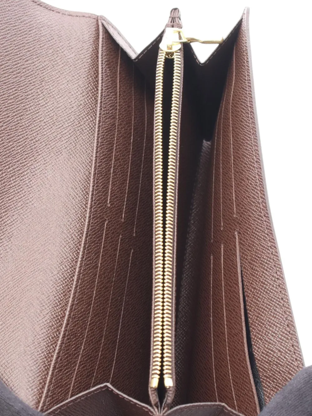 Pre-owned Louis Vuitton 2014 Damier Ebene Sarah Wallet Long Wallets In Brown