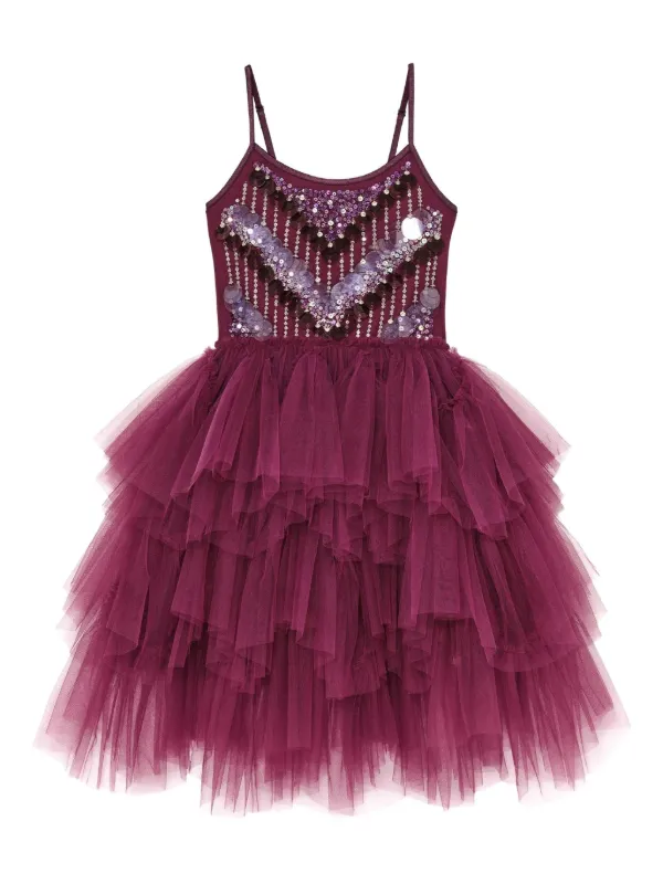 tutu du monde red dress Tutu Du Monde-Girls Red Embellished Ruffled Tulle Dress