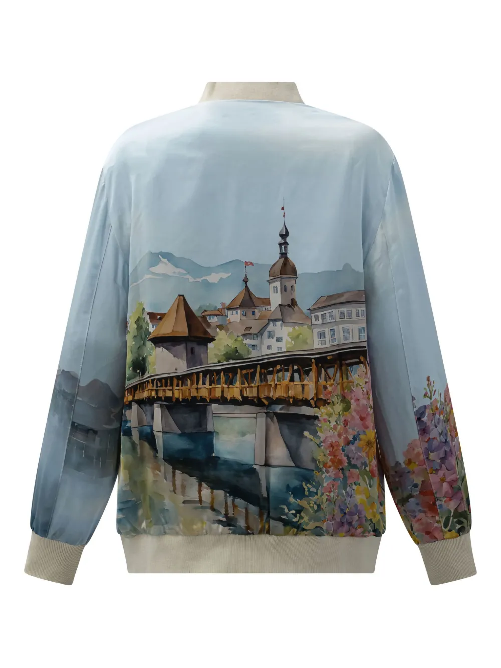 SLEEP NO MORE zip print jacket | Varsity Jackets | Image 2