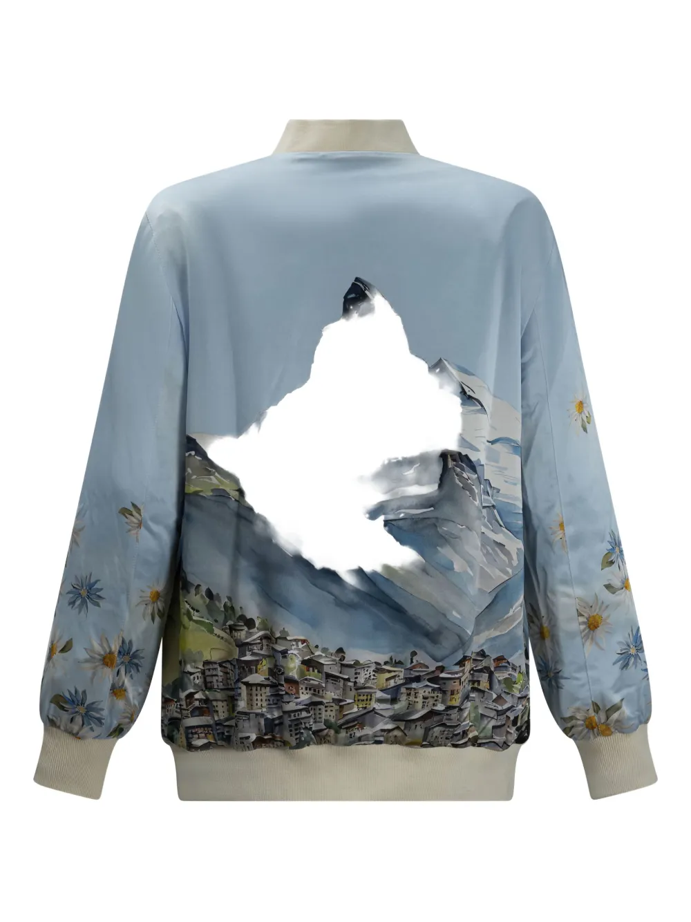 Sleep No More Floral-print Jacket In Blue