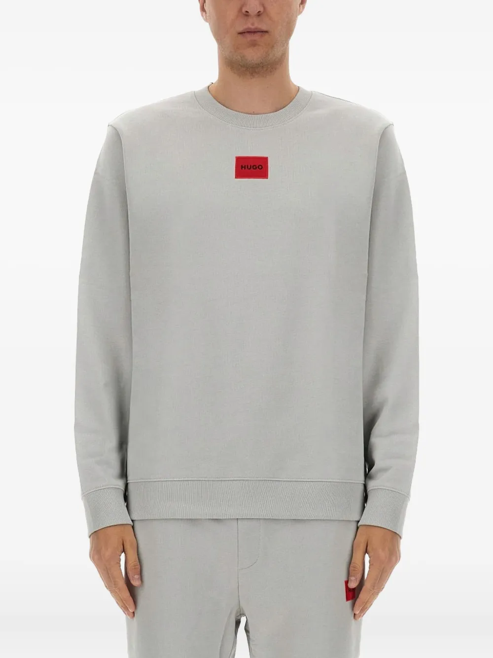 HUGO logo-patch sweatshirt | Grey | Image 1