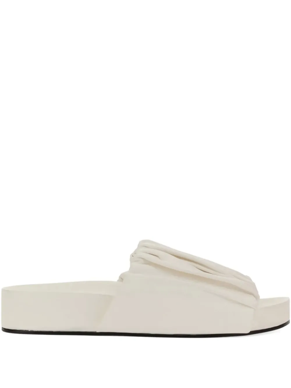 Jil Sander ruched-detail sandals Beige