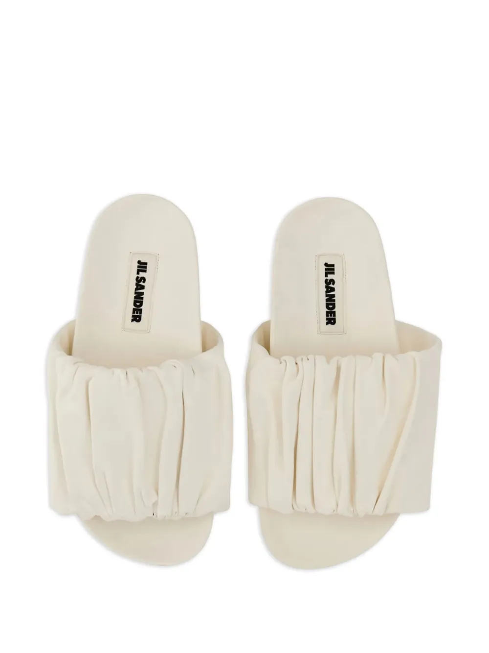 Jil Sander Sandalen met ruches Beige