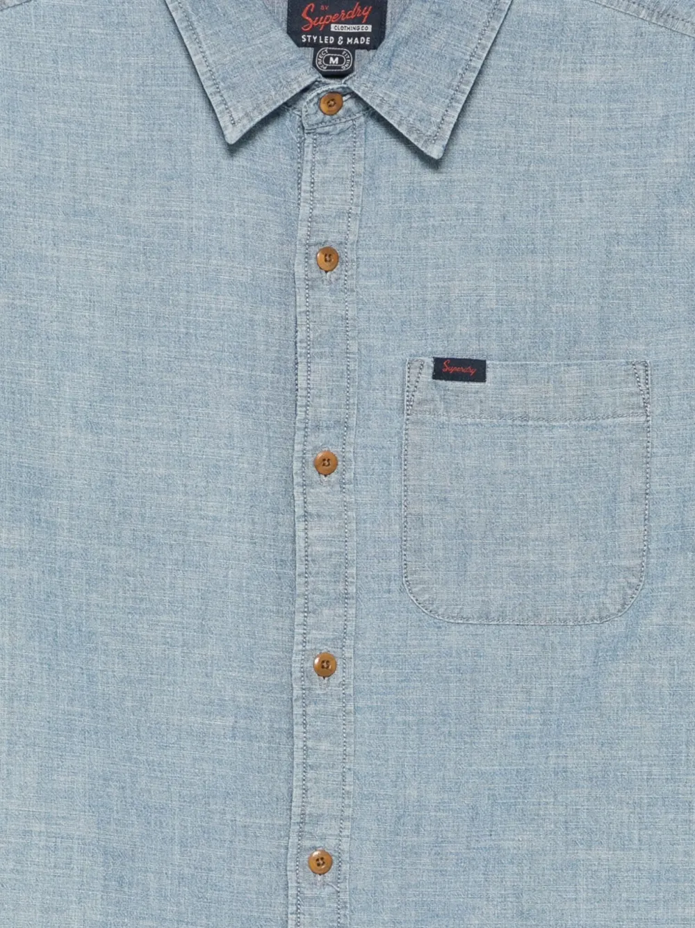 Superdry Overhemd met korte mouwen Blauw