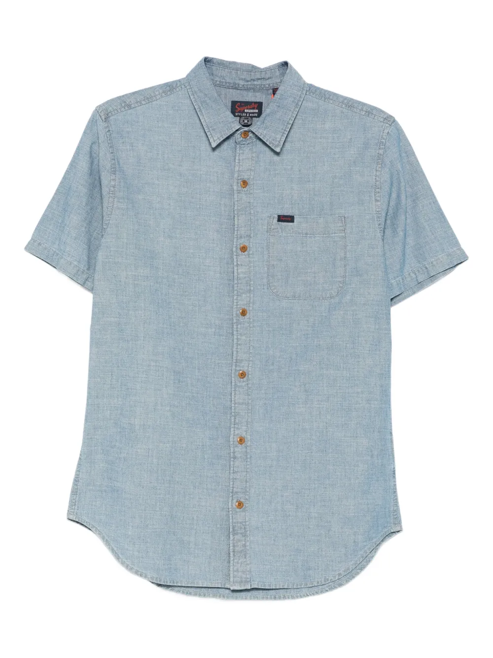 Superdry camisa manga corta de algodón | azul | Image 1