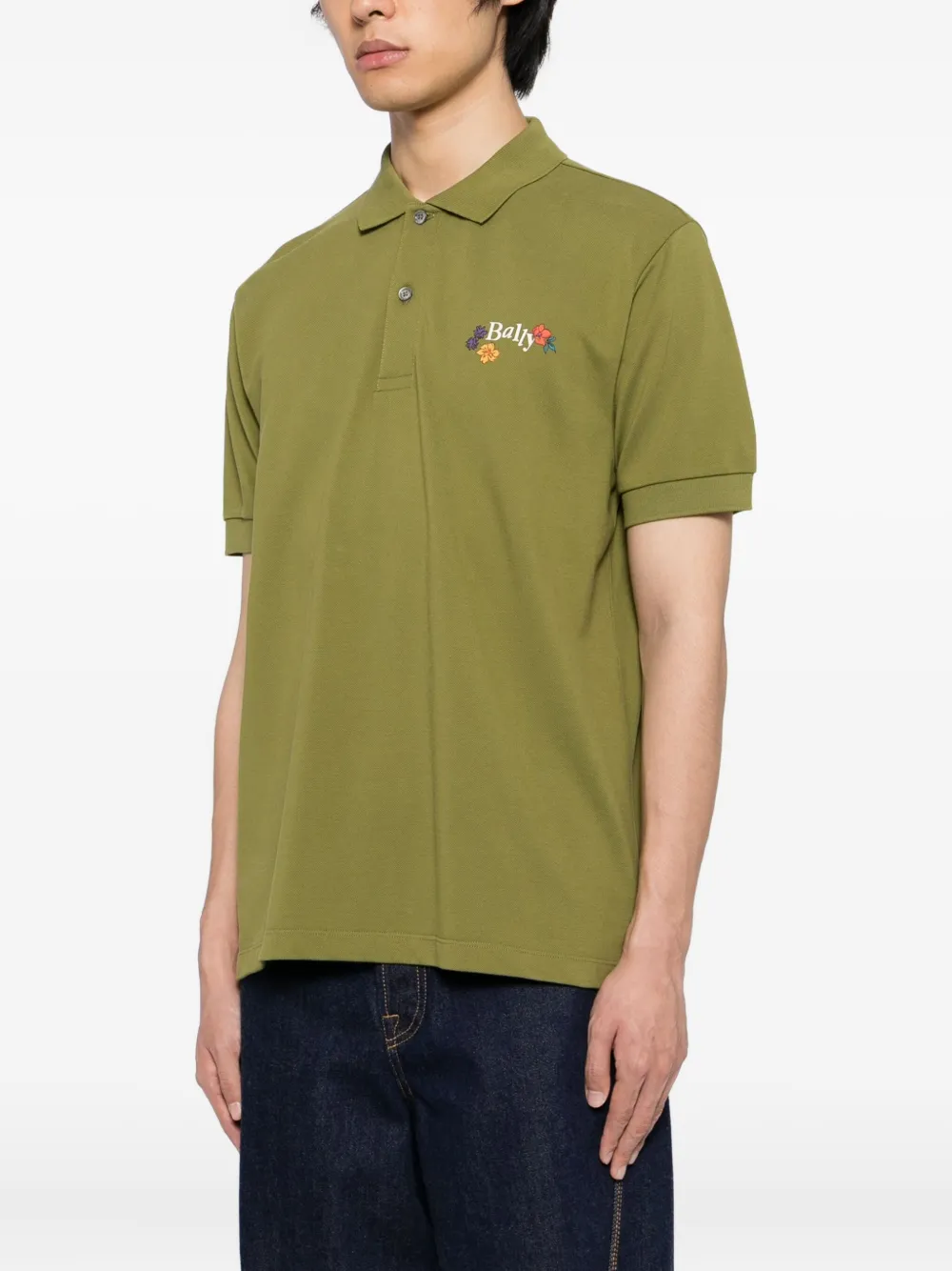 Bally Poloshirt met logo Groen