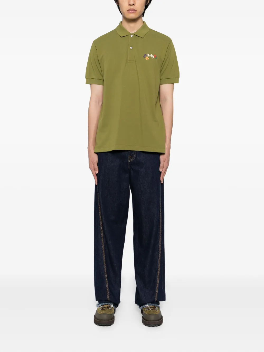 Bally Poloshirt met logo - Groen