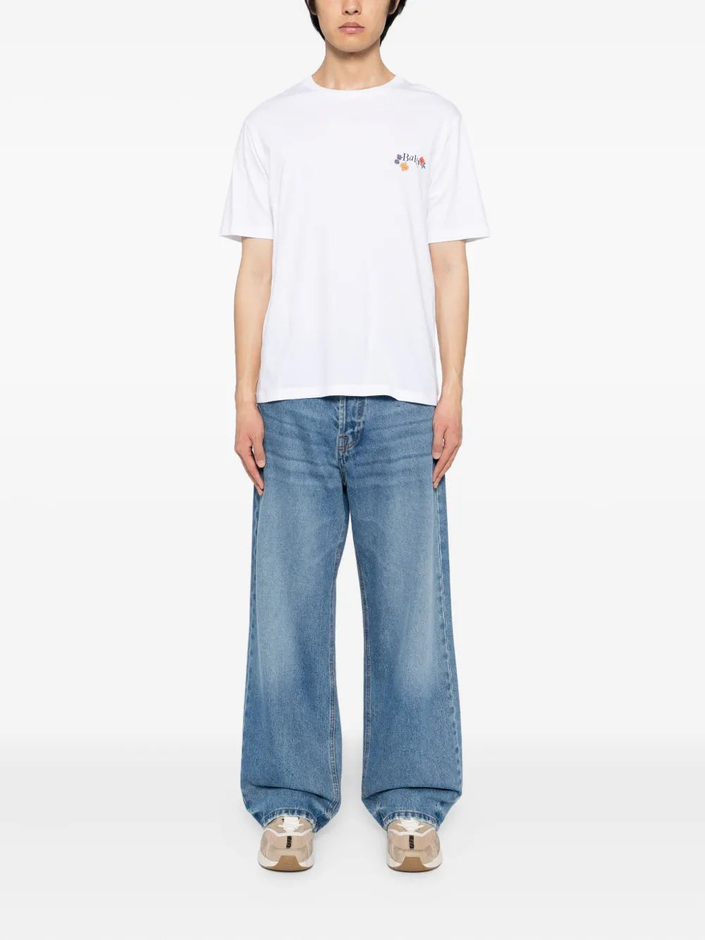 Bally Katoenen T-shirt met logoprint - Wit