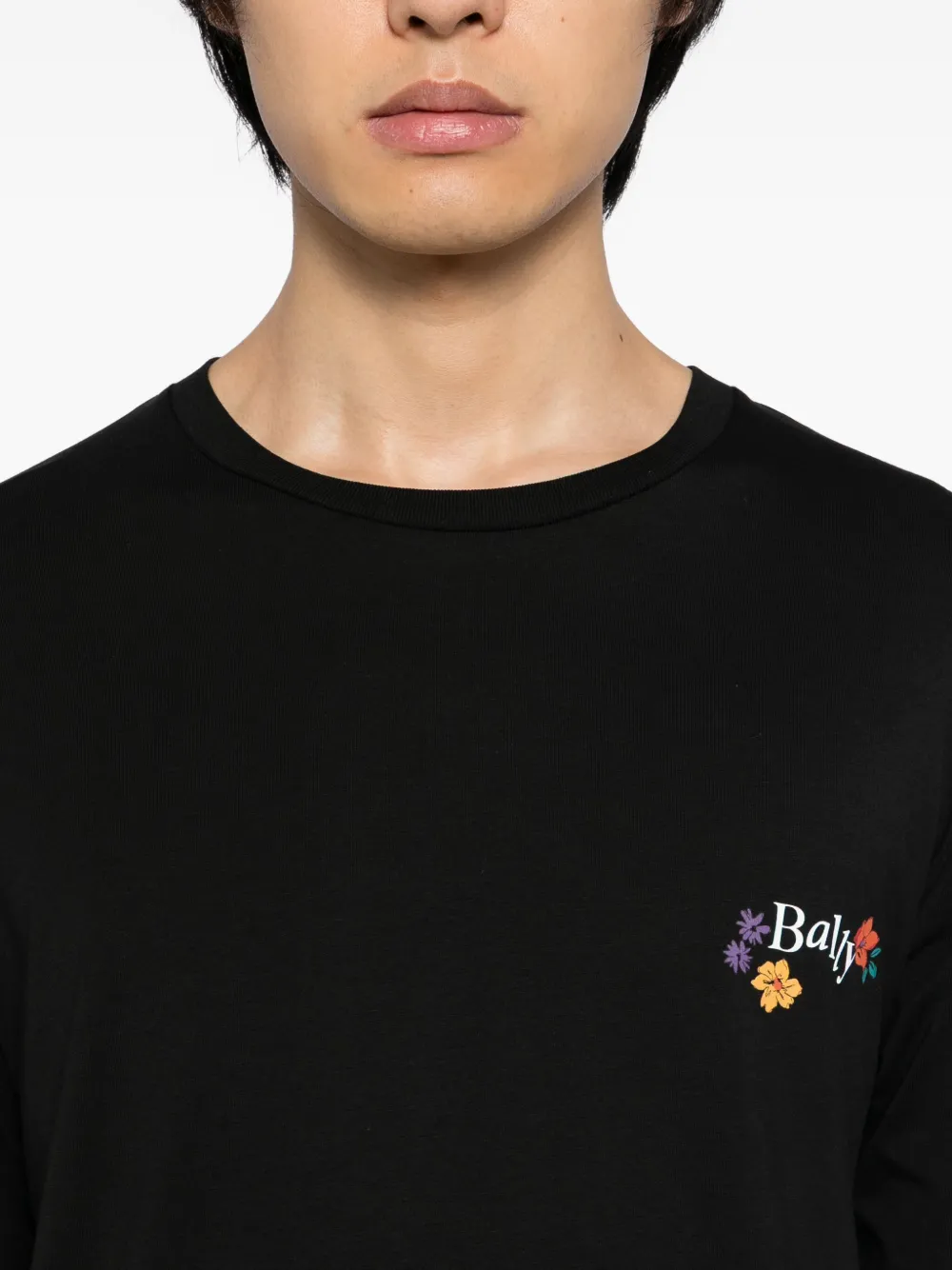 Bally Katoenen T-shirt met logoprint Blauw