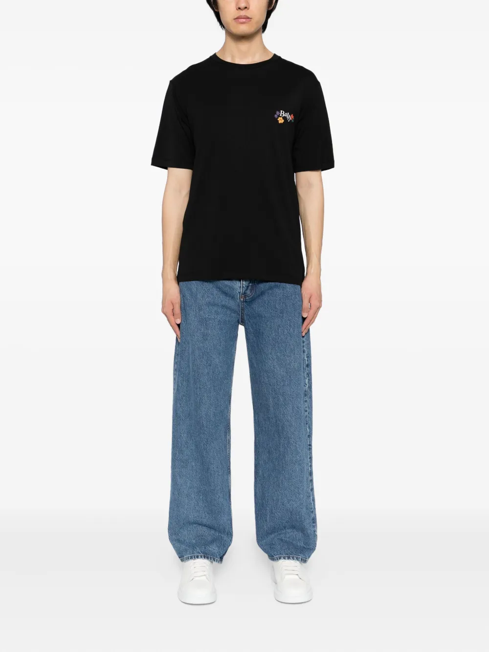 Bally Katoenen T-shirt met logoprint - Blauw