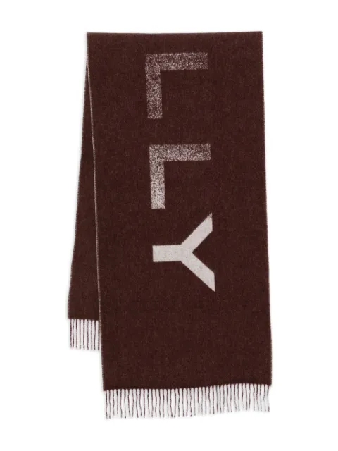 Bally logo-intarsia scarf
