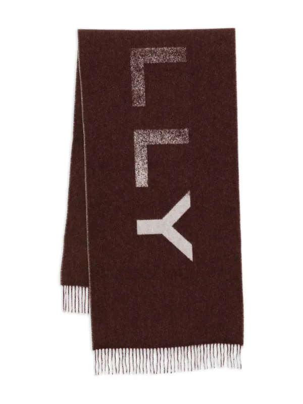 Bally Logo-intarsia Scarf in Red