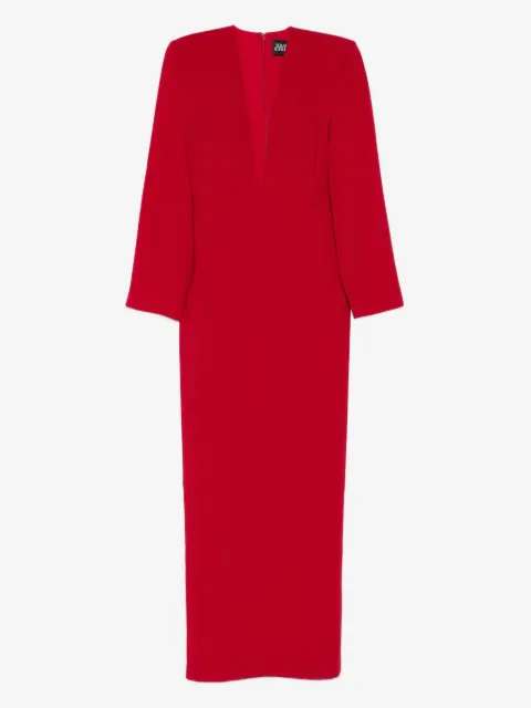 Solace London Abito lungo Deacon con scollo a V