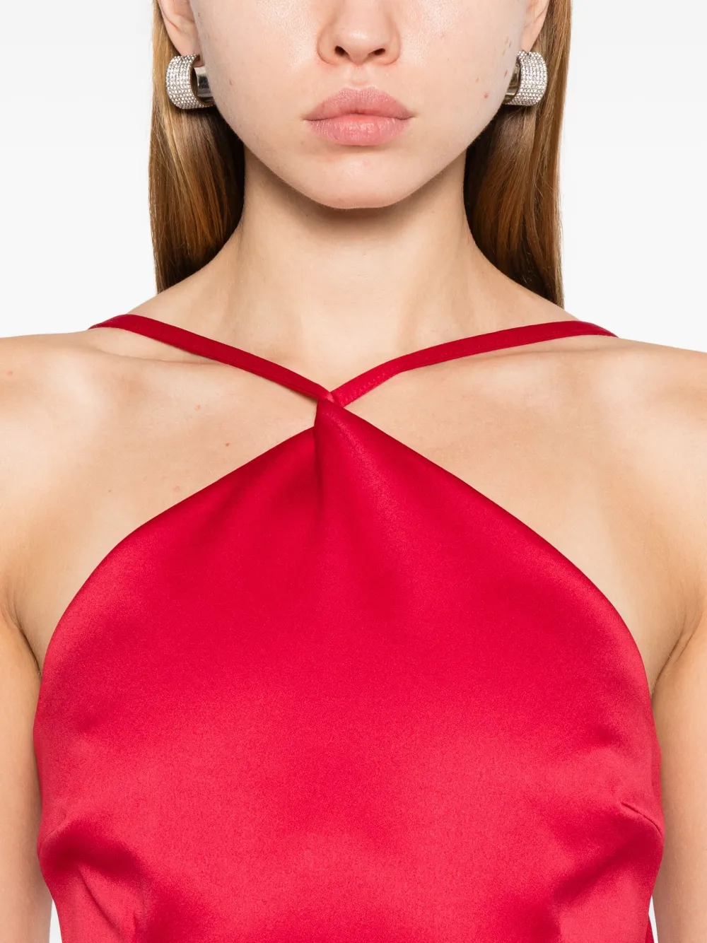 Solace London Riva Maxi Dress In Red