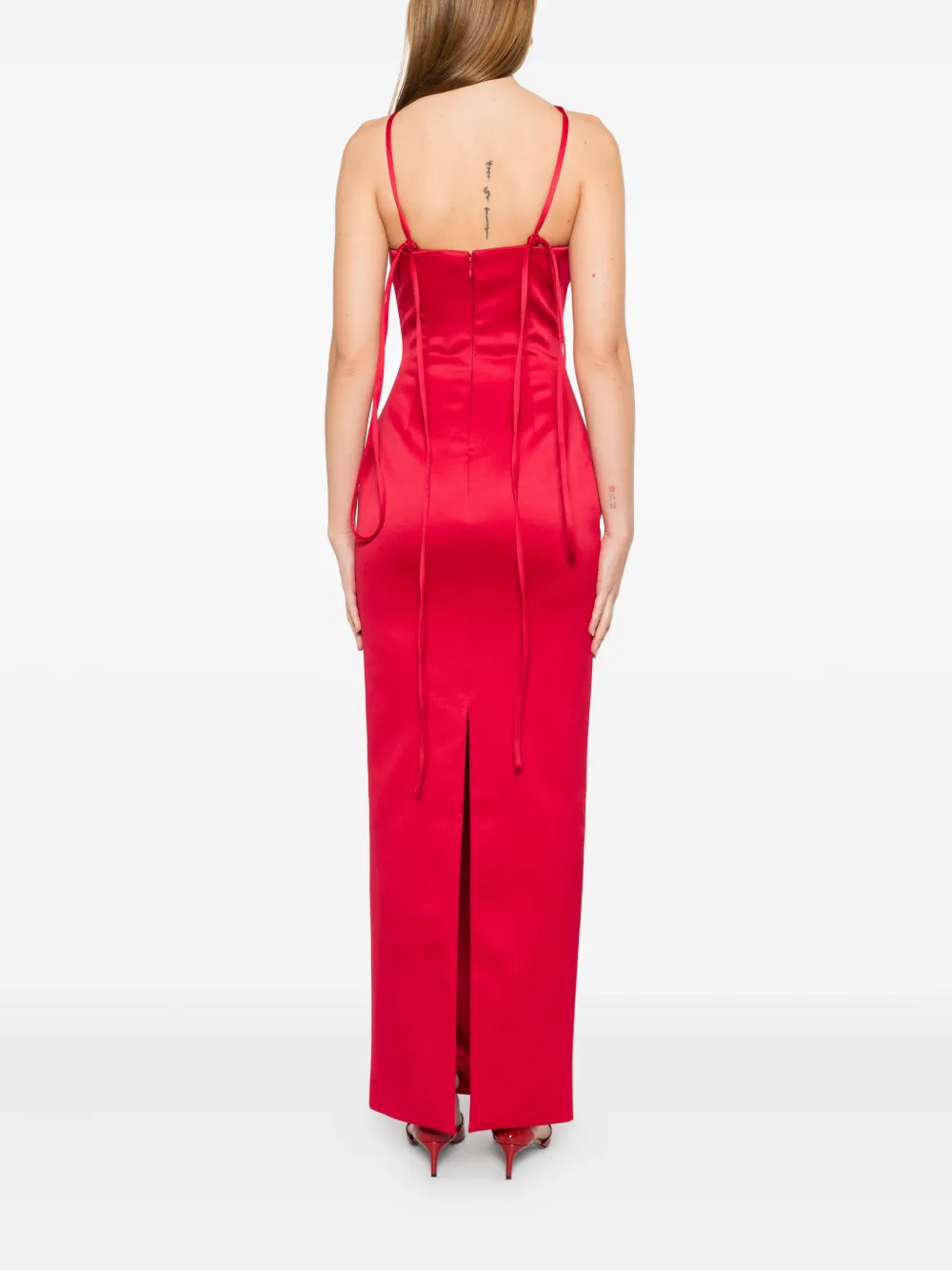 Solace London Riva Maxi Dress In Red