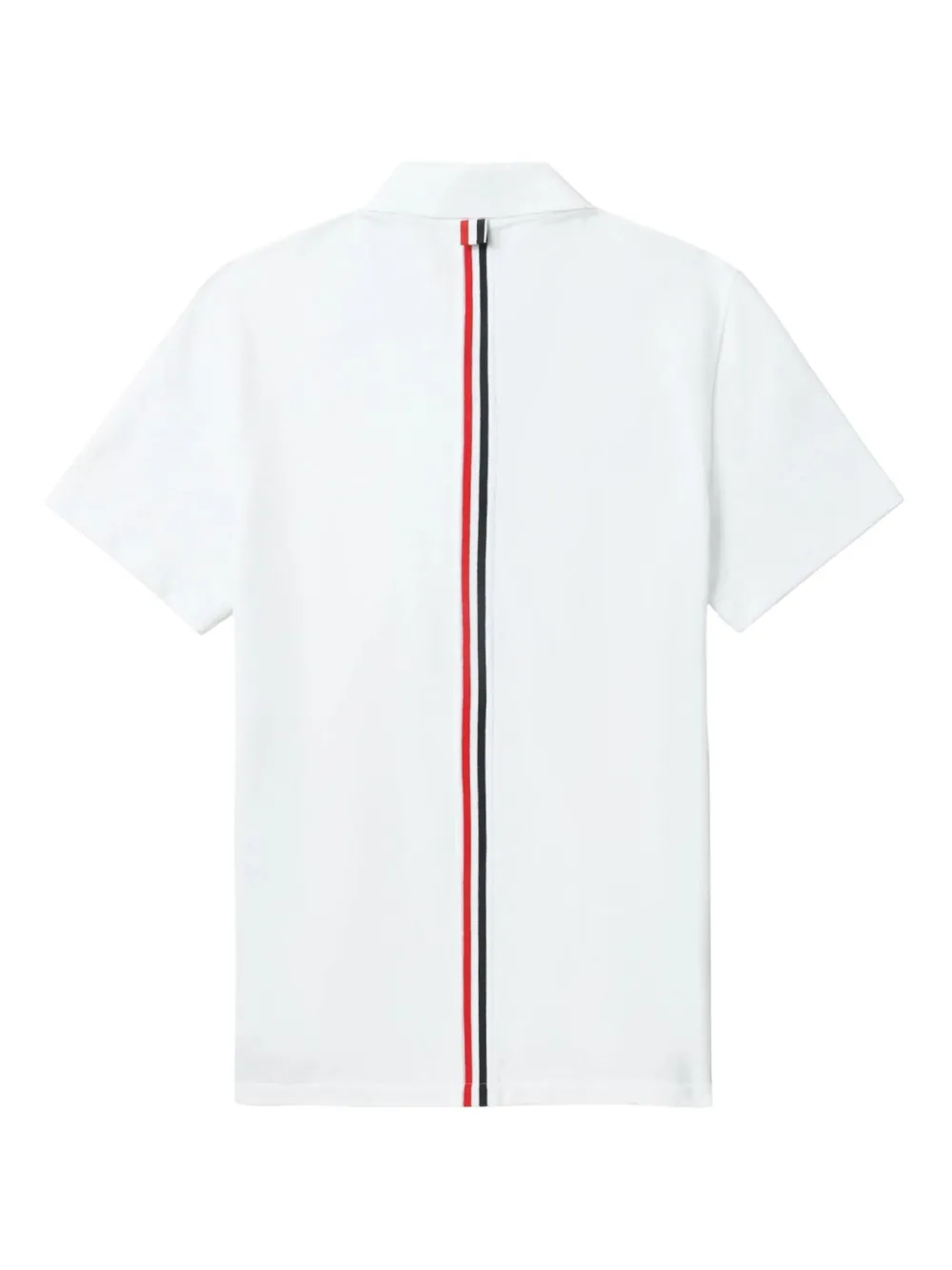 Thom Browne Poloshirt met gestreept-detail - Wit