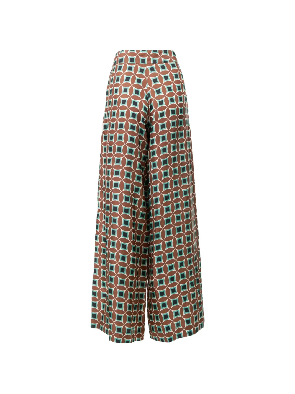  Biyan Geometric-pattern Trousers - Brown 