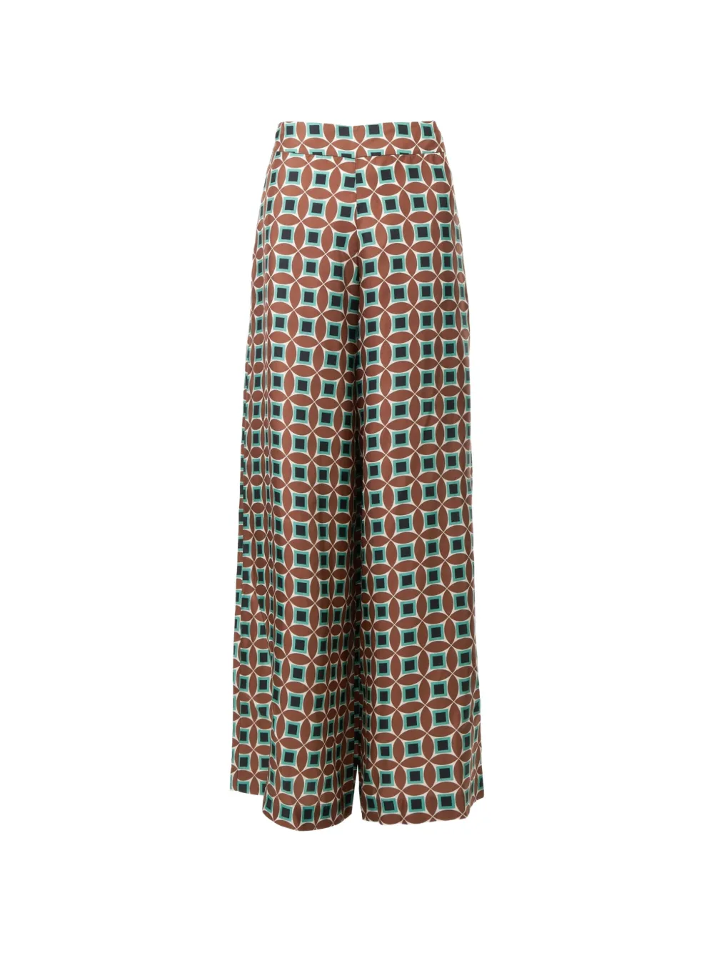 Biyan geometric-pattern trousers - Marrone