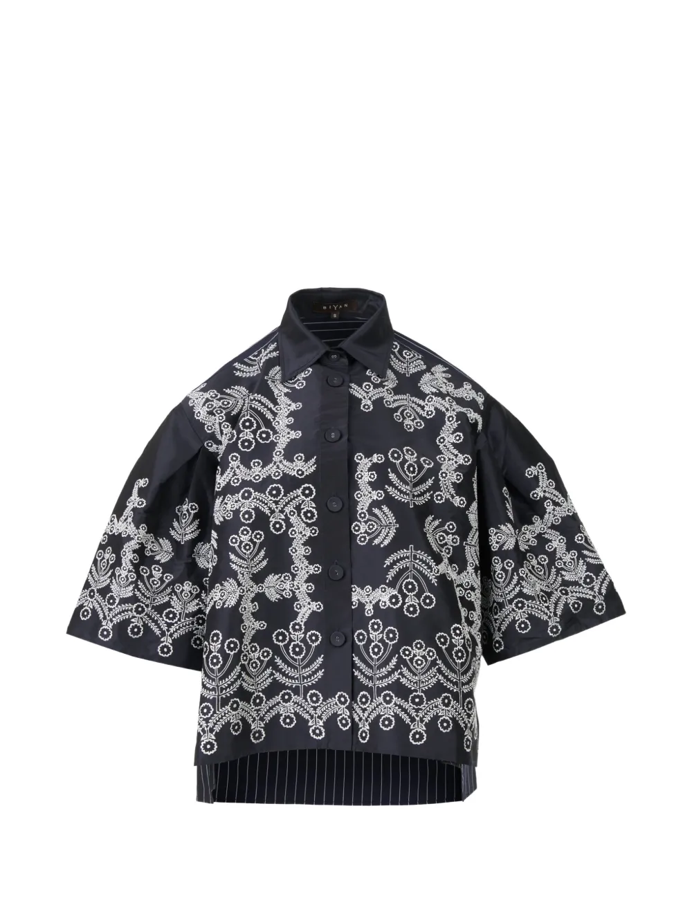 Biyan striped-pattern shirt - Blu