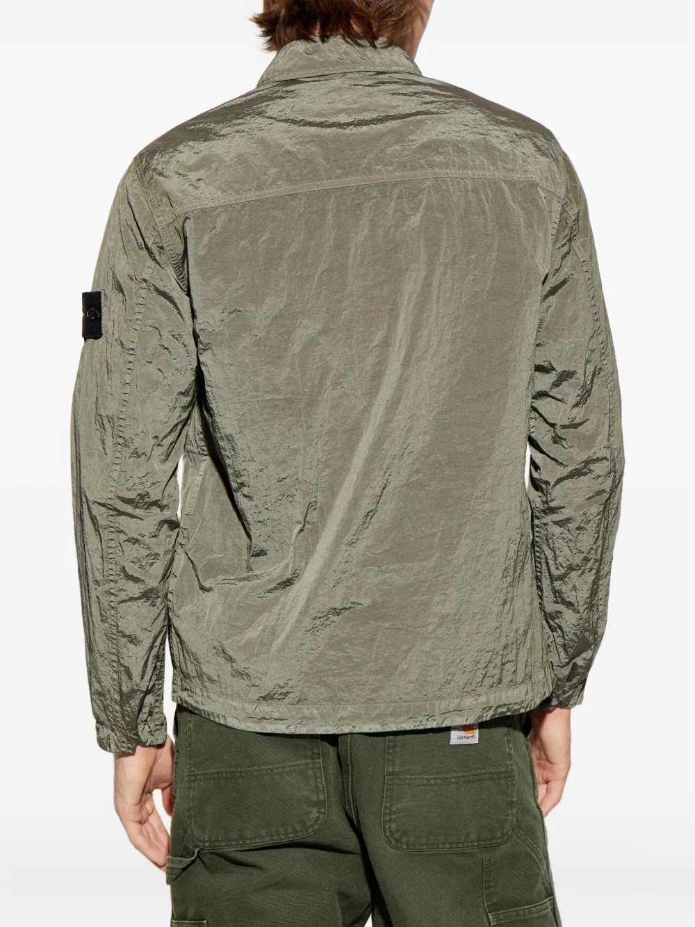 Stone Island Shirtjack met rits Groen