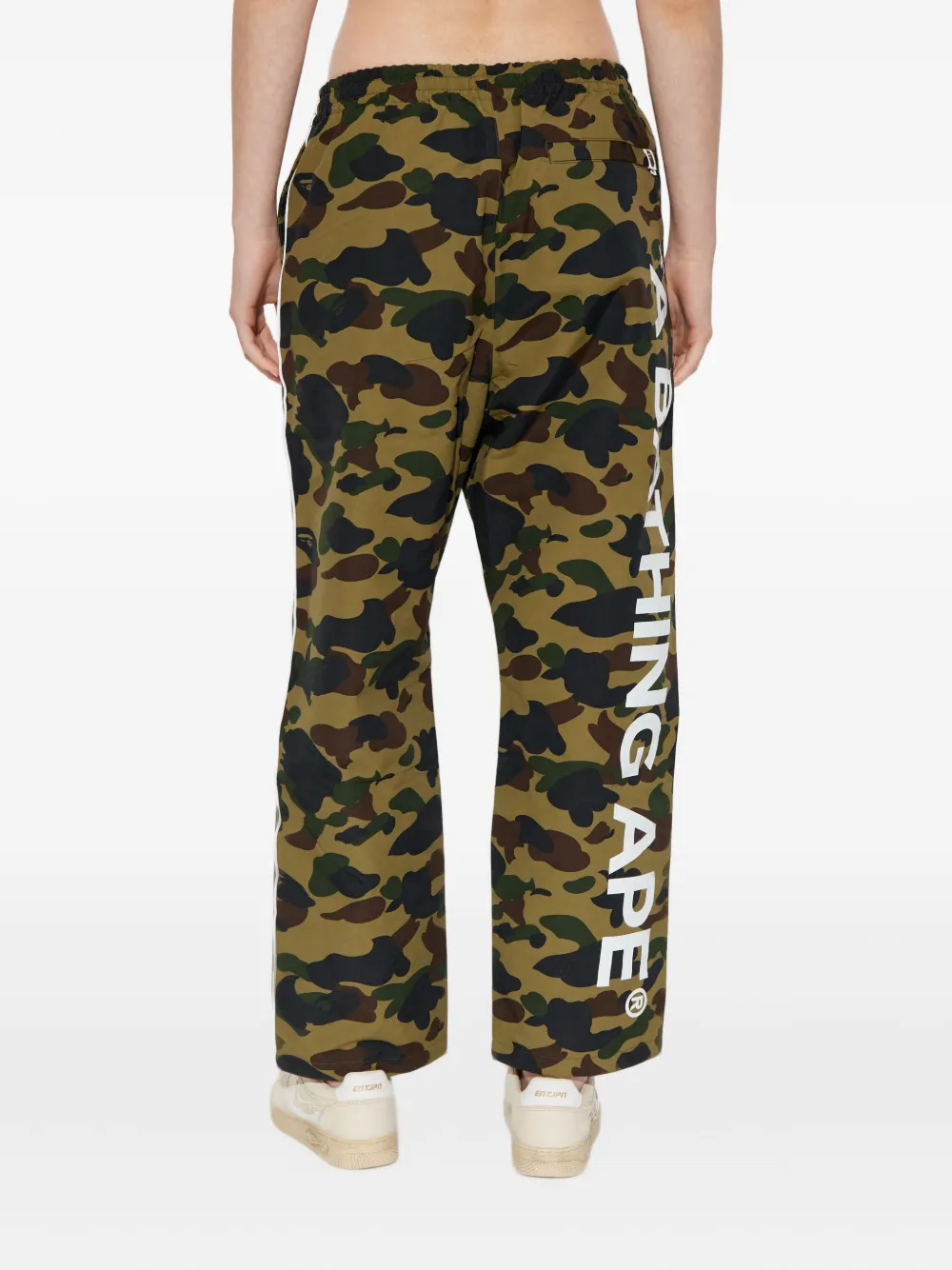 A BATHING APE Broek met camouflageprint Groen