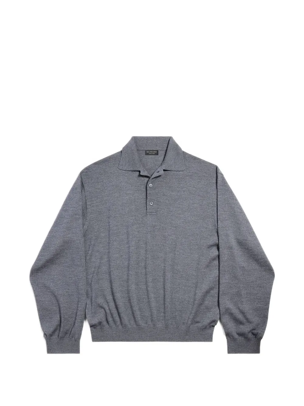 Balenciaga Maglione stile polo in lana - Grigio
