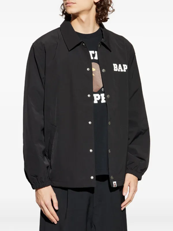 A BATHING APE® College Coach Logo Jacket | Black | FARFETCH