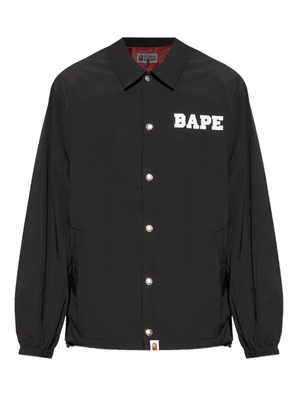 A BATHING APE® College Coach Logo Jacket | Black | FARFETCH