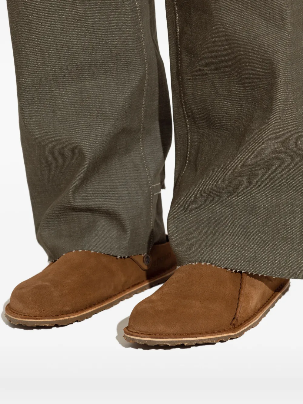 Birkenstock Buckle Strap Mule In Brown