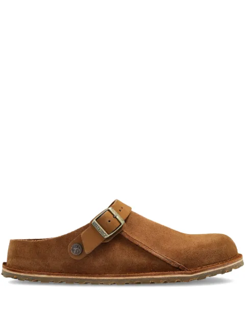 Birkenstock buckle strap mules