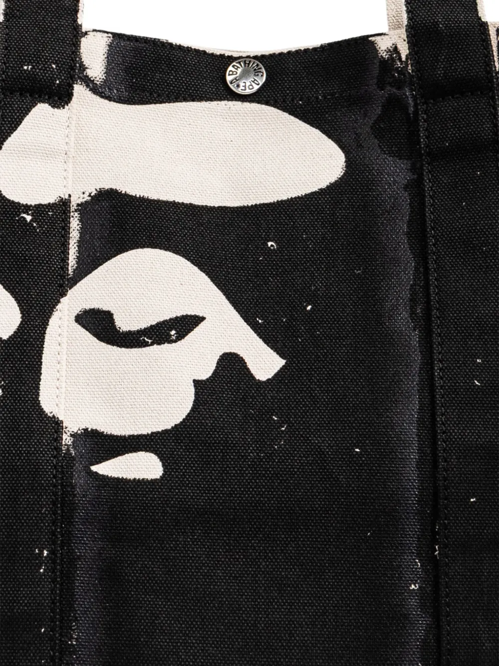 A Bathing Ape Printed Tote Bag In White