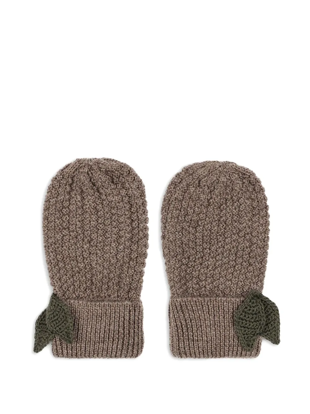 Konges Sløjd wool mittens | Brown | Image 1