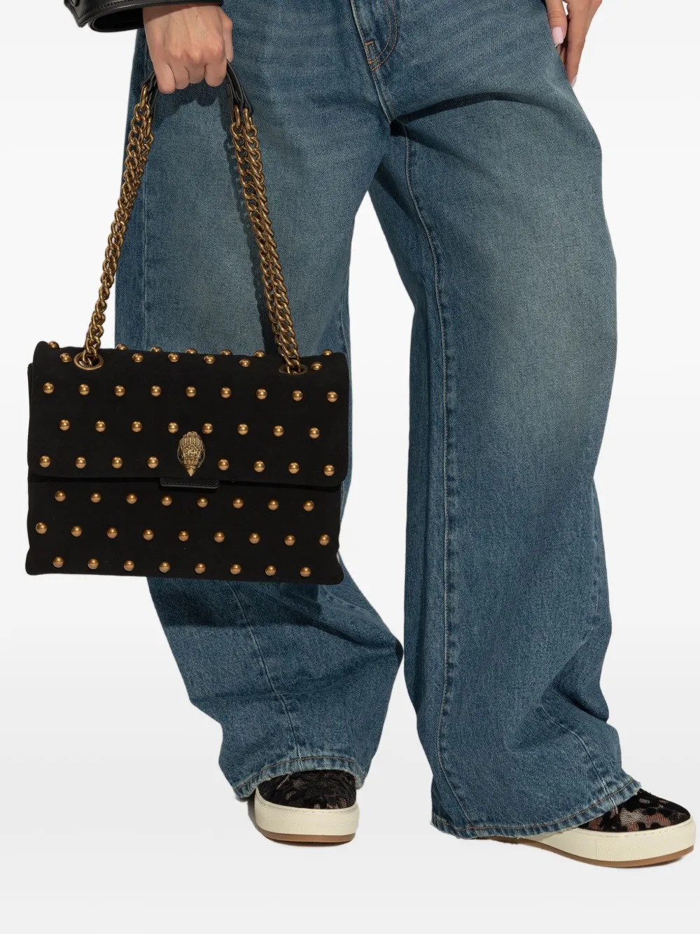 Kurt Geiger London Kensington 3 Pouch studded shoulder bag - Zwart