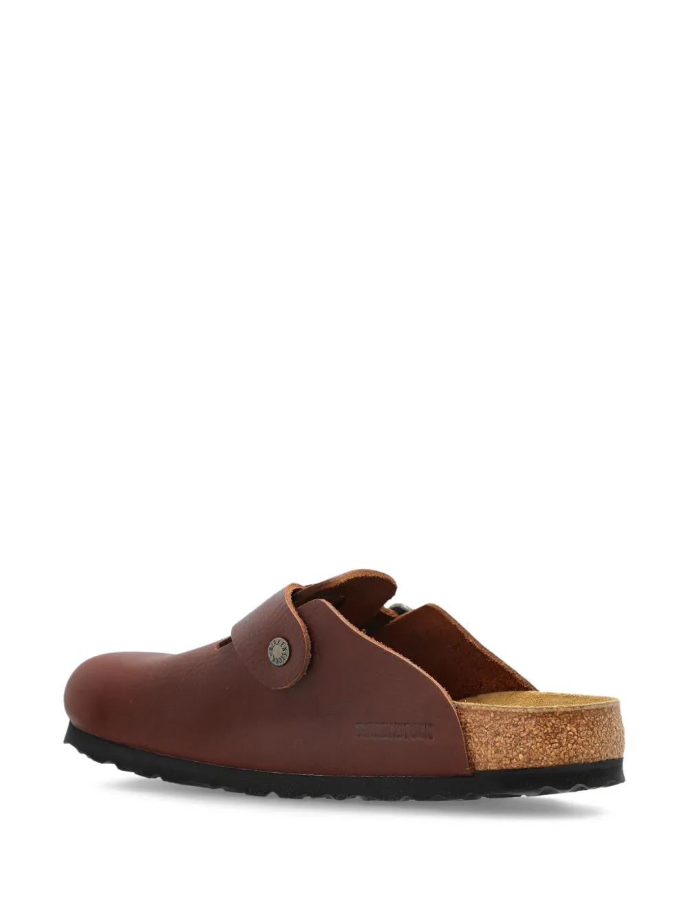 Birkenstock Boston WB buckle strap mules - Bruin