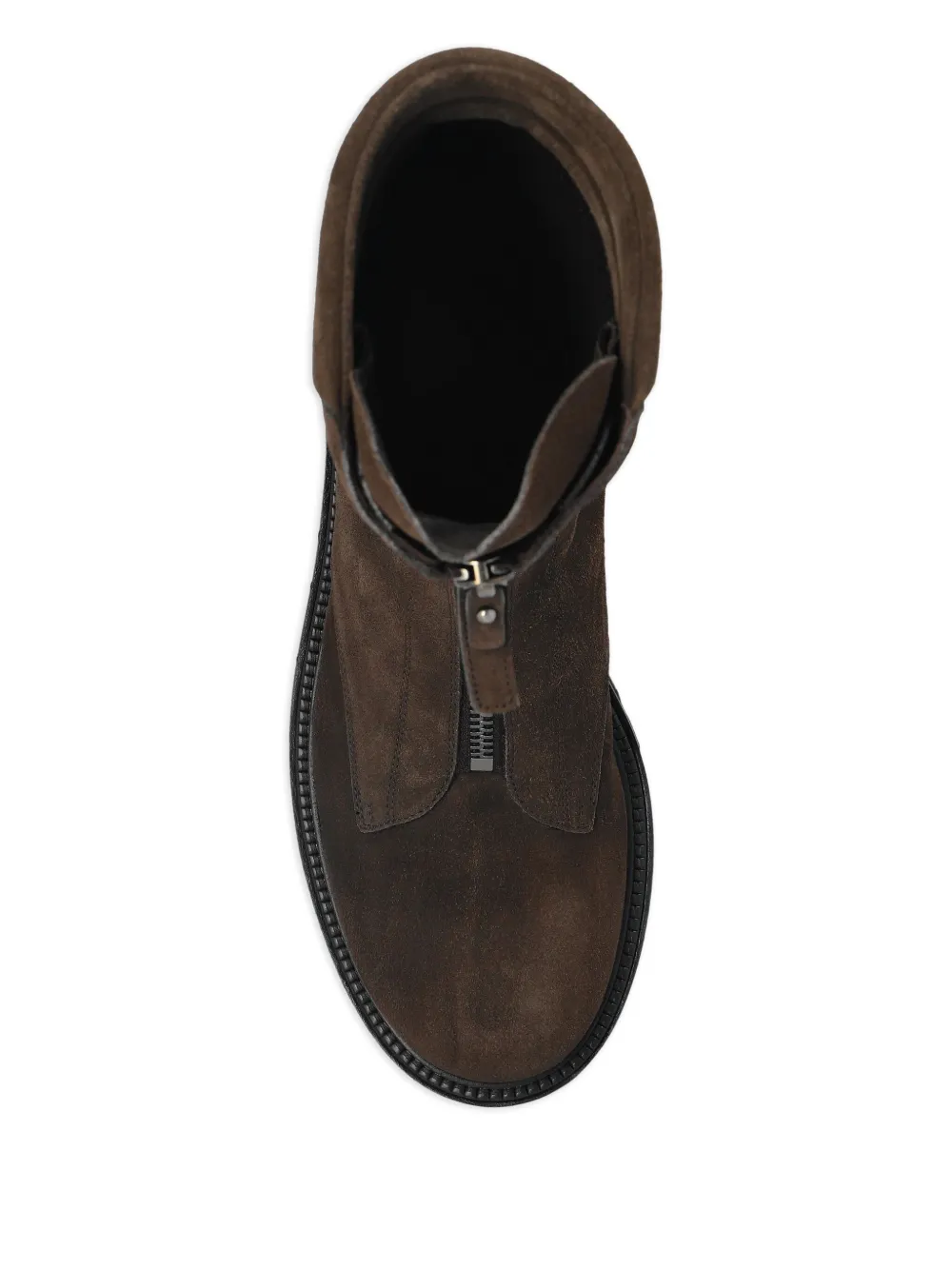 Giorgio Armani Leren laarzen met rits Bruin