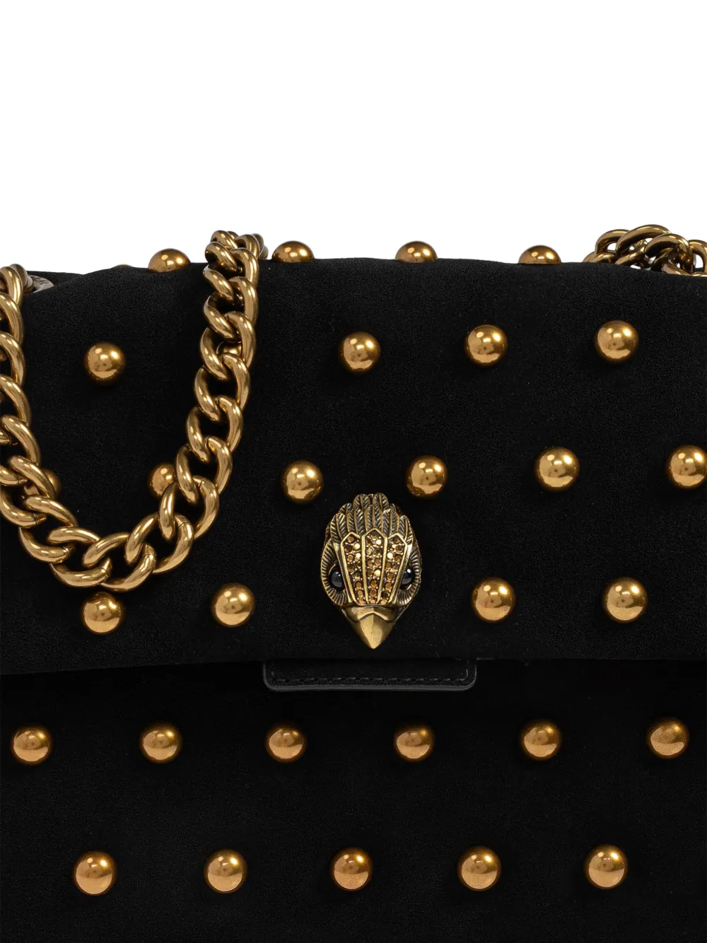 Kurt Geiger Kensington Stud-embellished Clutch Bag In Black