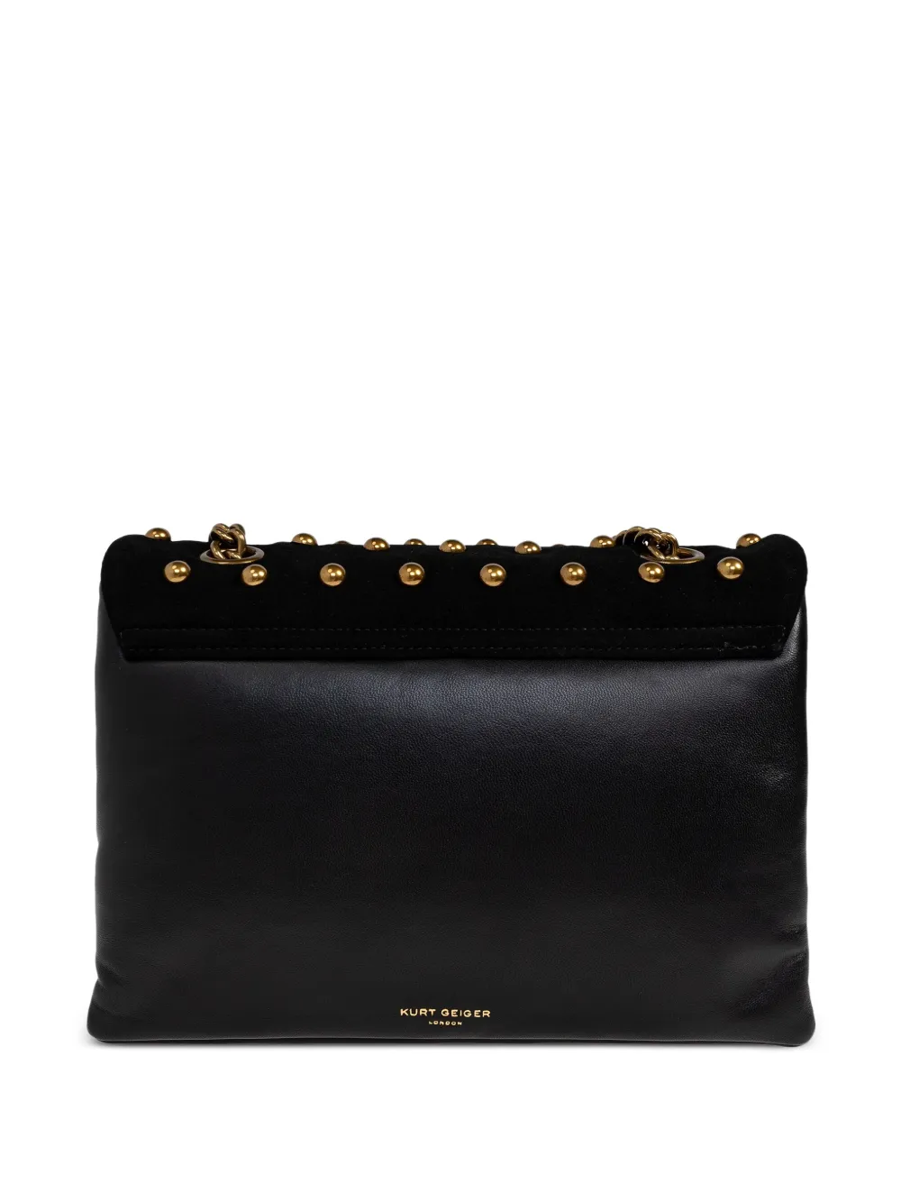 Kurt Geiger Kensington Stud-embellished Clutch Bag In Black