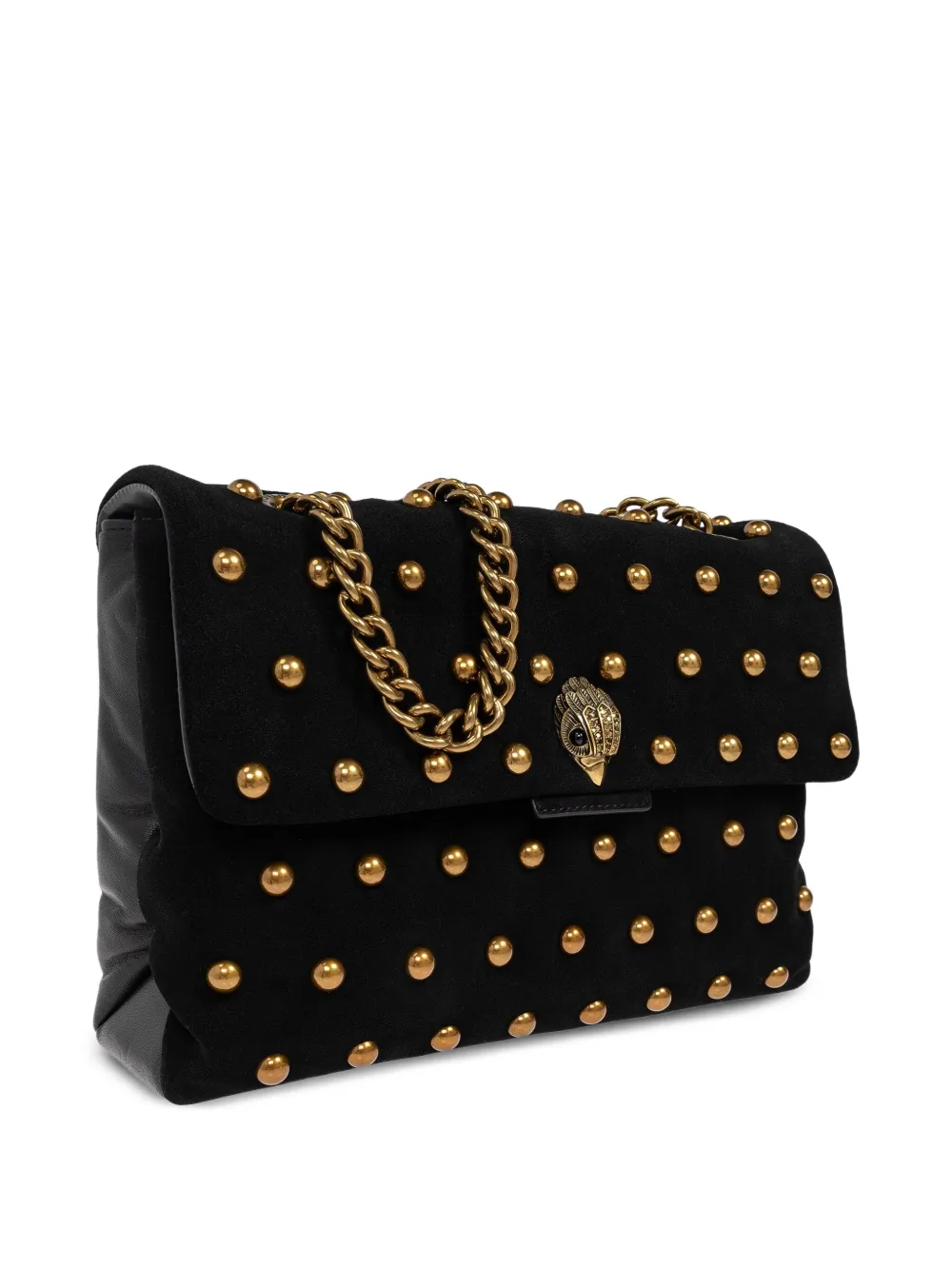 Kurt Geiger Kensington Stud-embellished Clutch Bag In Black