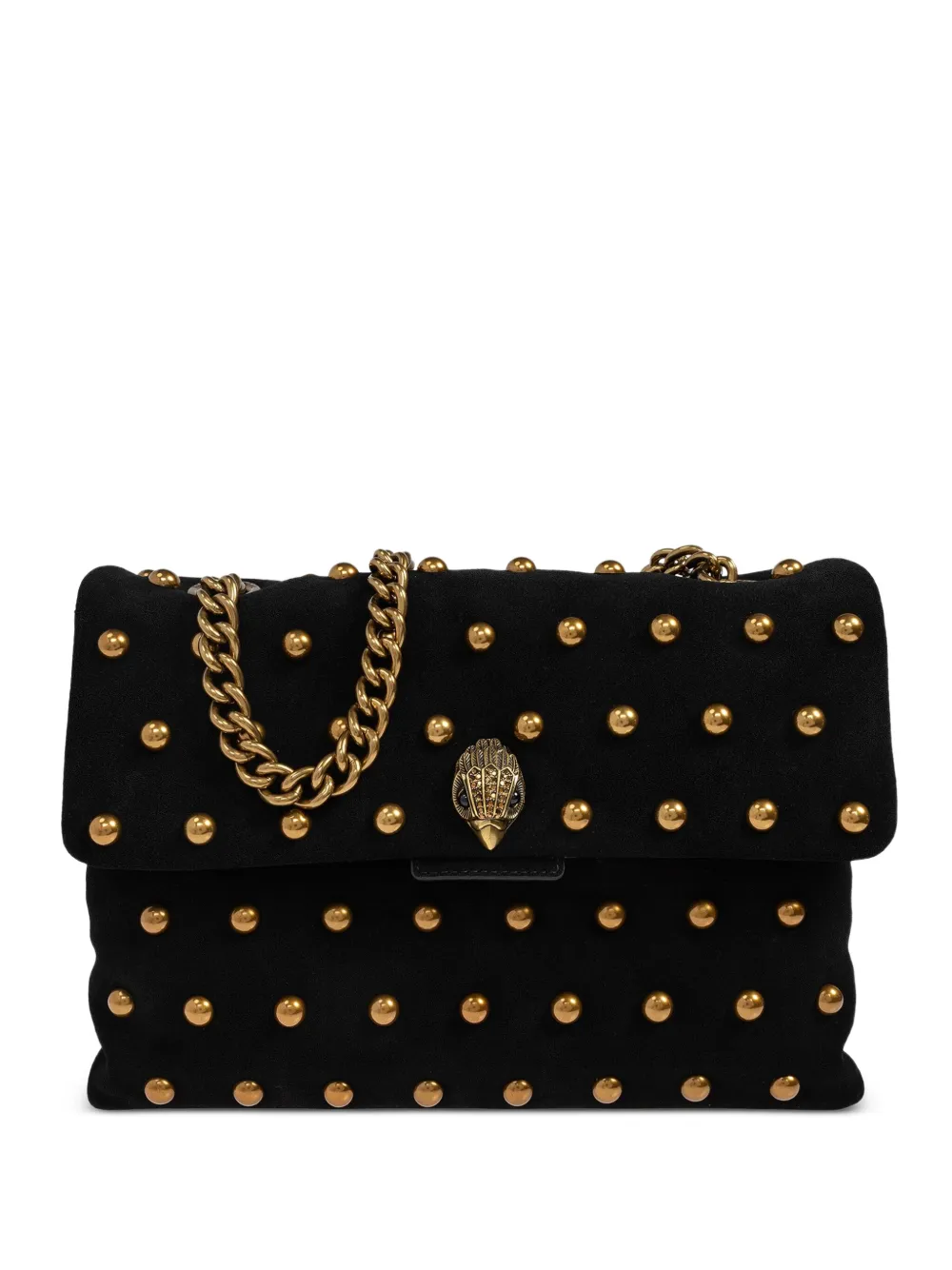 Kurt Geiger Kensington Stud-embellished Clutch Bag In Black