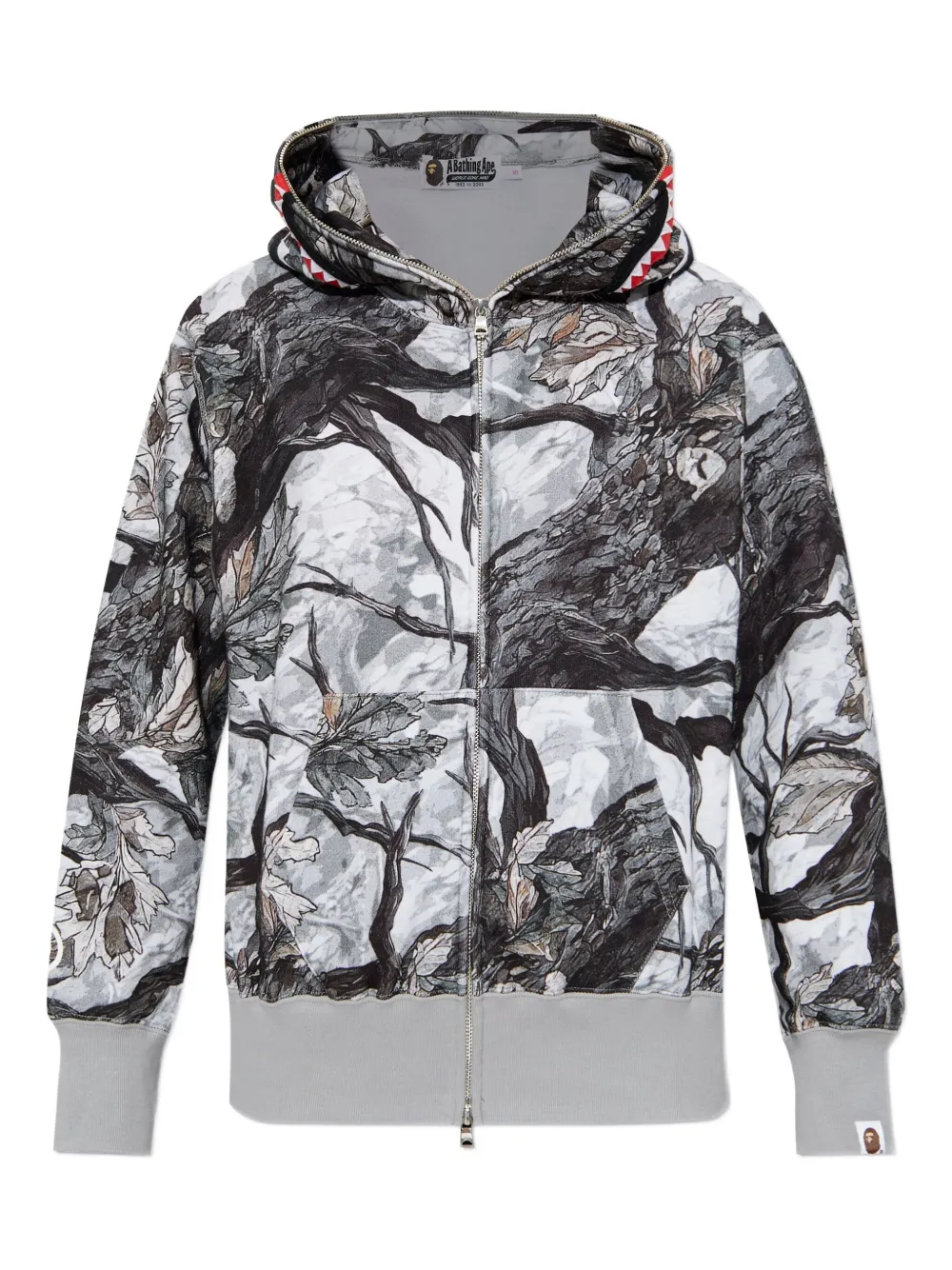 A BATHING APE® Tree Edge hoodie | White | Image 1