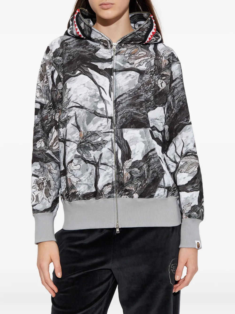 A Bathing Ape Tree Edge Hoodie In Black