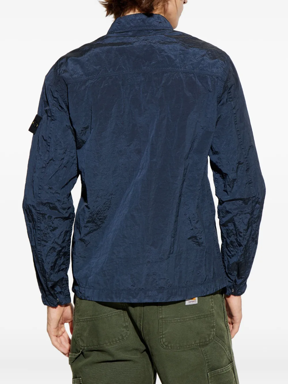 Stone Island Shirtjack met rits Blauw