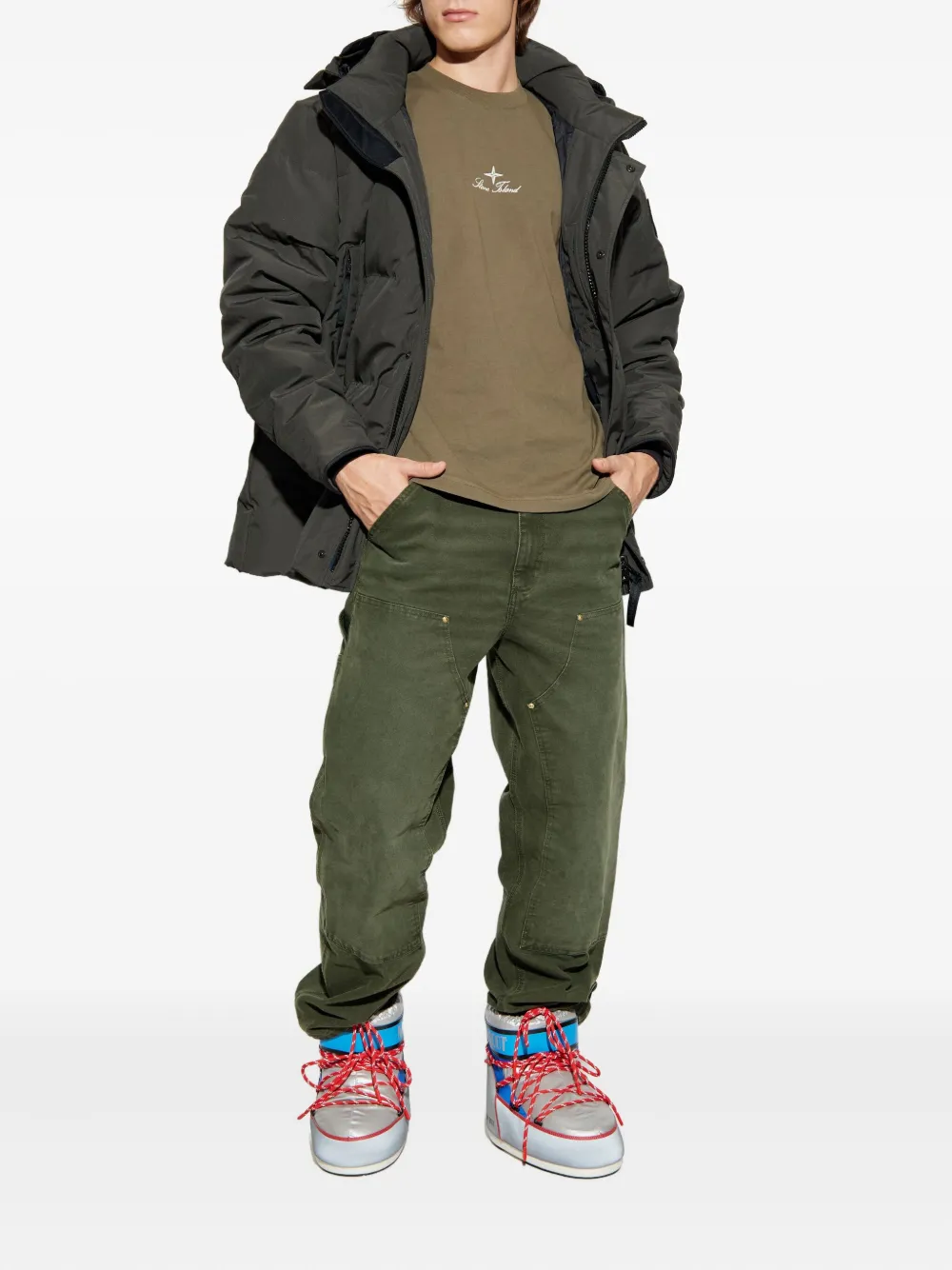 Canada Goose Wyndham Down Jacket In Green