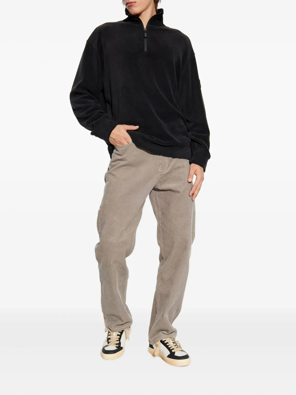 Giorgio Armani half-zip sweater - Zwart