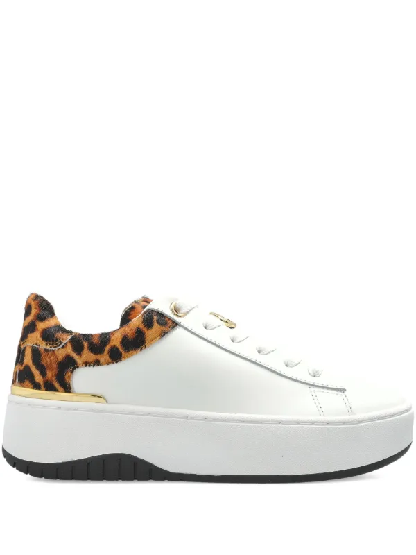 Michael Michael Kors Textured Leopard Sneakers White Farfetch