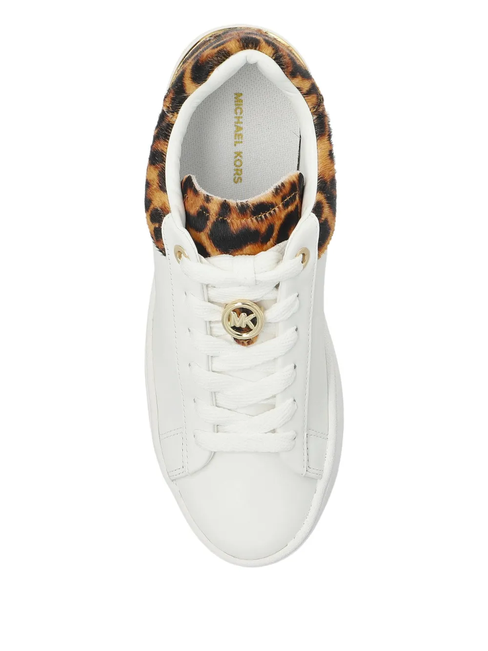 Michael Kors Sneakers met luipaardprint en textuur Wit