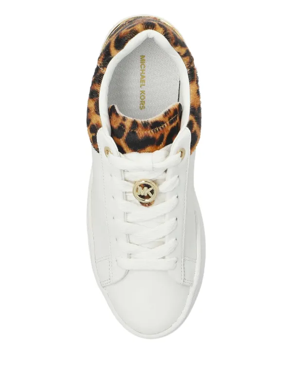 Michael Michael Kors Textured Leopard Sneakers | White | FARFETCH